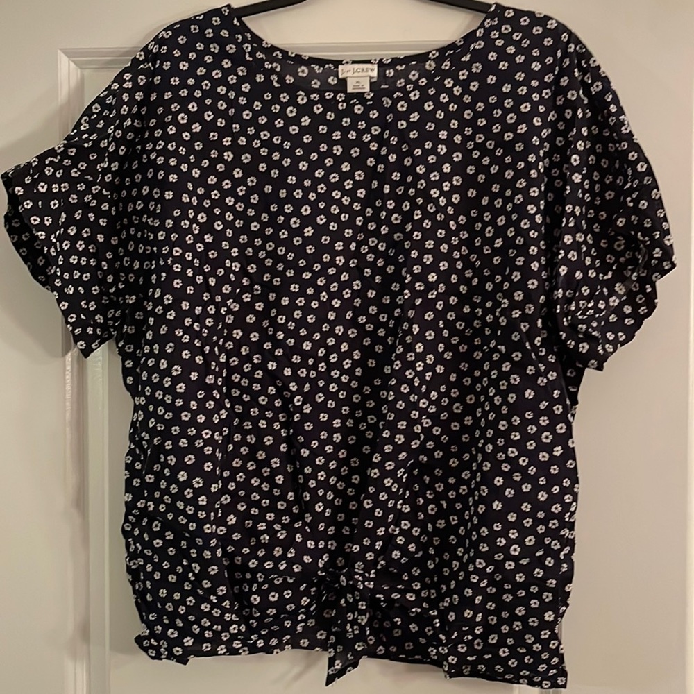 J. Crew Navy Patterned Shirt